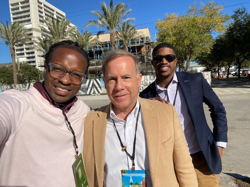 VisitMobileBiz's tweet photo. #VisitMobile's David Clark joins The City of Mobile's Terrance Smith &amp; Elis Foster at the @iaamuseum at in Charleston during the Chamber Leadership trip. The site is where more than 40% of enslaved Africans arrived in America. The project is projected to open in 2022. #IAAMuseum https://t.co/pPs4sHoNIe
