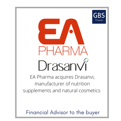 GBS_Finance's tweet photo. GBS Finance advises EA Pharma in the acquisition of Drasanvi, a spanish manufacturer of nutrition supplements and natural cosmetics

#M&amp;A #Finance #Investment bankers #Closing deals

https://t.co/oiIbkvNjzu https://t.co/H3i7bwq3Af