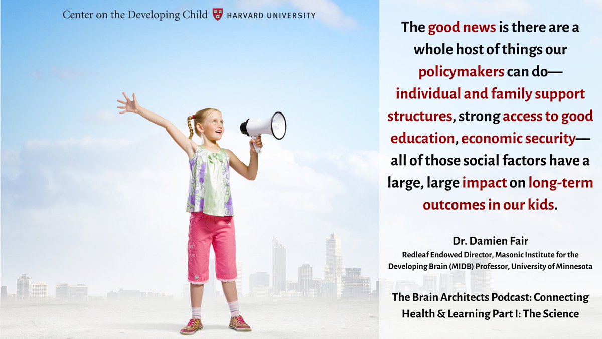 HarvardCenter's tweet photo. During the early years, the brain is at its most malleable, plastic, and resilient—meaning interventions are going to be more effective at this early age and it provides an opportunity for us to really try to change the trajectory. #ECDPolicy https://t.co/v10GihcBOT https://t.co/GN1wG4uLNd
