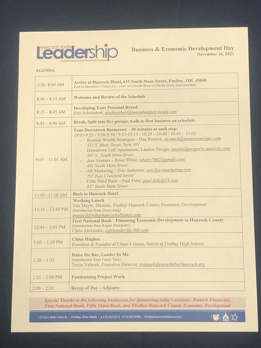 FindlayHancock's tweet image. Today we turned Hancock Youth Leadership into #EconomicDevelopers.  @FndlyHanChamber runs a nice program that allows us once a year to hear how we can make sure our planning includes the needs of our students.  #TopMicro