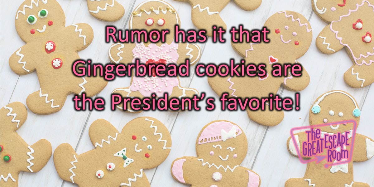 tgerpf's tweet photo. Nana's gingerbread recipe is even a favorite at the White House. #tgerpf #escaperoom #gingerbreadman https://t.co/y8zDs0ioDN