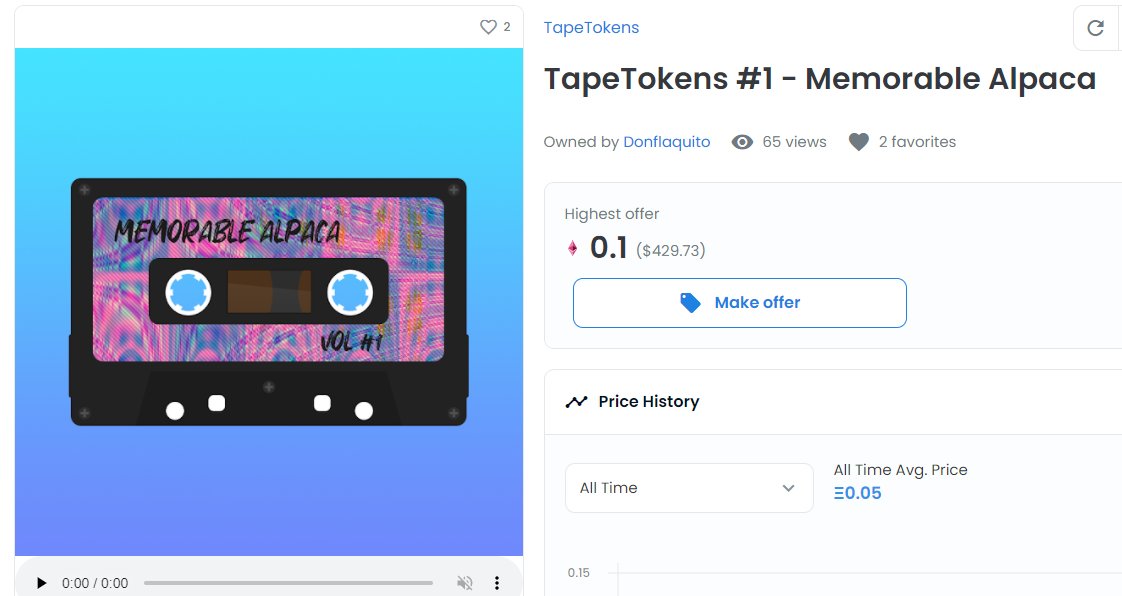 Wow! A 420$ offer for TapeToken #1🔥

What do you think, <a href="/Donflaquito_/">Donflaquito</a> ? :)