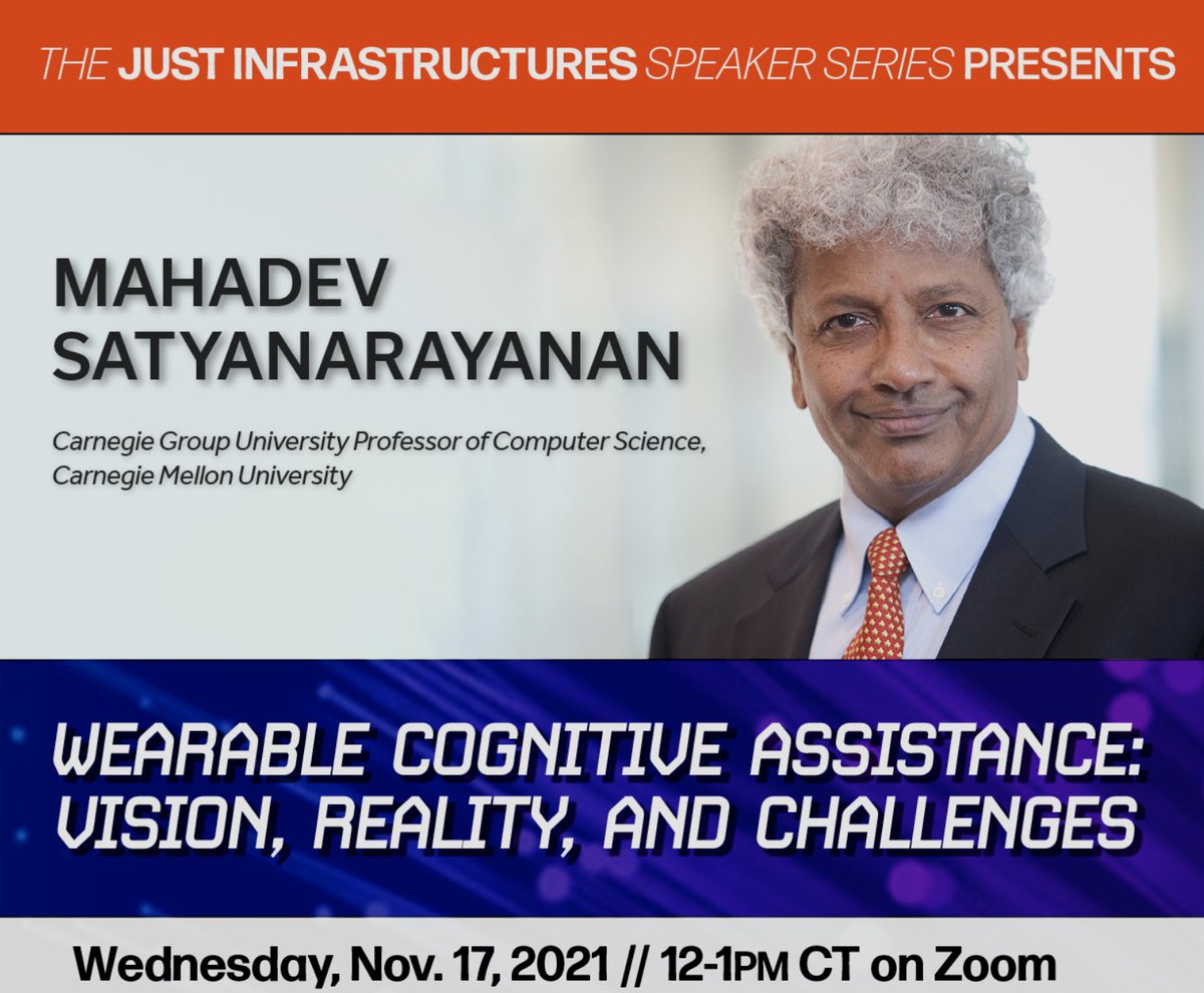 "Father of Edge Computing" speaks tmrw 11/17@12 pm C! Open to all! Sign up before seats disappear: just-infras.illinois.edu  Well, ok seats won't disappear as it's an online talk :) Sign up early anyway! See you tmrw for the grand season finale of <a href="/just_infras/">Just Infrastructures</a> 2021 Speaker Series!