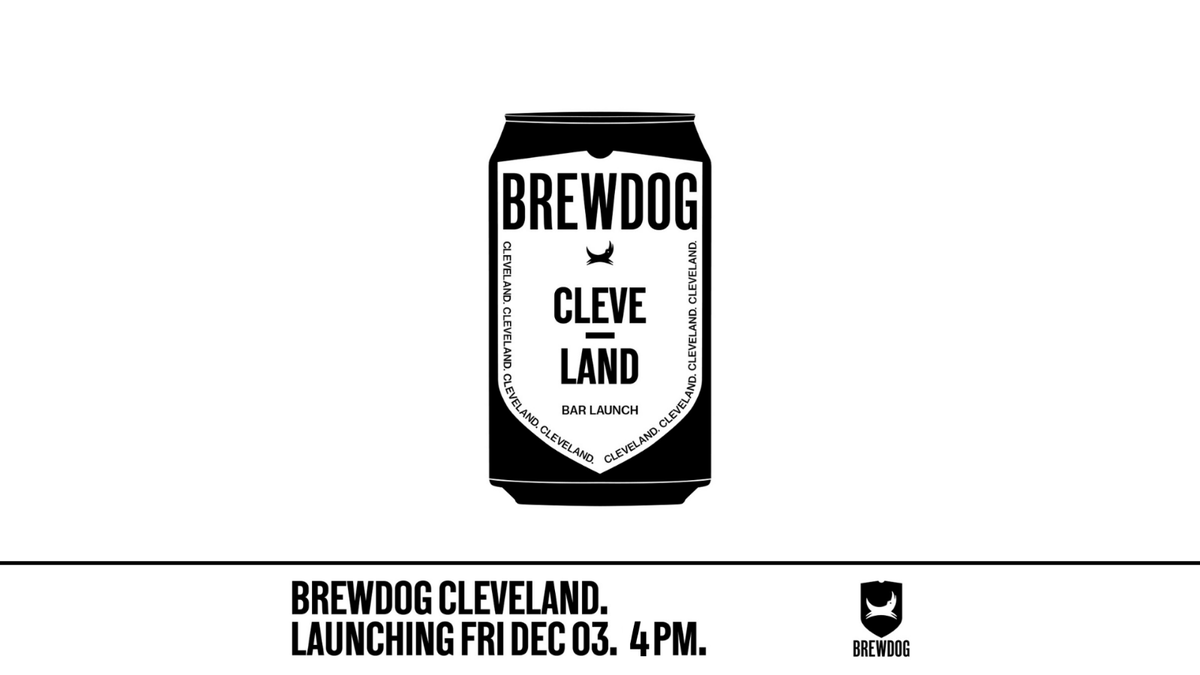 BrewDogCLE's tweet photo. We're excited to announce that we'll be opening our doors Friday, December 3rd at 4 PM. The first 100 people in line will be eligible to win EPIC PRIZES including a trip for 2 to visit BrewDog Las Vegas, a 1 night stay at DogHouse Columbus, or a dinner for 4 at BrewDog Cleveland. https://t.co/MPUAVtx0fz