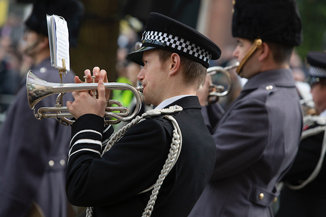 gmpband's tweet photo. Some more photos from Remembrance Sunday. Great to be back playing for such an important occasion. We will remember them #Remembranceday #Lestwrforget @gmpolice https://t.co/1Vmc3smqIm