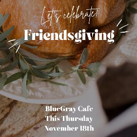 UMLambuthSS's tweet photo. Friendsgiving is this Thursday! See you there!! https://t.co/Gz5TyOXzIU
