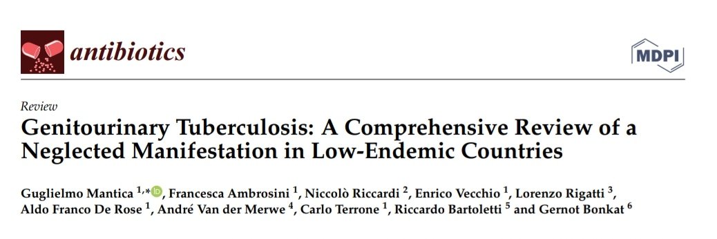 ManticaGu's tweet photo. Here our comprehensive review on etiology, pathogenesis, diagnosis, management and follow up of #GUTB. A often neglected diseases by European urologists. #urosome #urology @RiccardiNiccolo @Ambrosini_F @Chico_Vec @GBonkat @riccabar1 https://t.co/JTEOD2YMpY