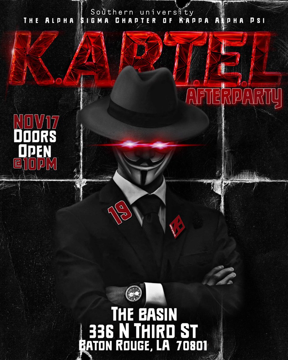 ♦️K.A.R.T.E.L 19 Official After Party♦️
 #AlphaSigmaNupes