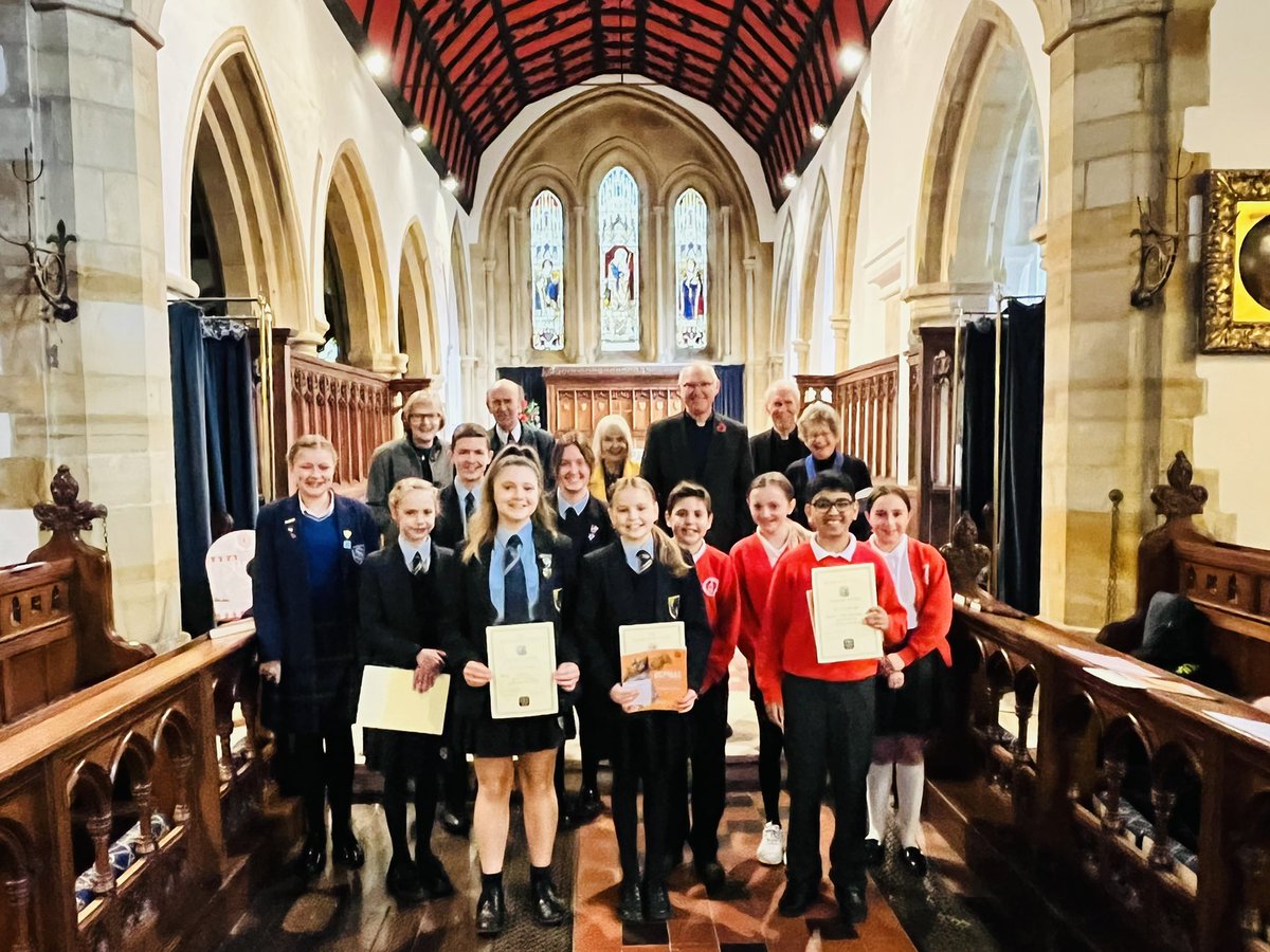 stmarysbattle's tweet photo. Congratulations to Becky from Claverham &amp; Olivia from Heathfield CC who came first in the regional heats for the Cranmer Awards today. All candidates were of a very high standard. @prayerbooksoc @ChichesterDio @churchofengland https://t.co/aBKJ4DB7oU