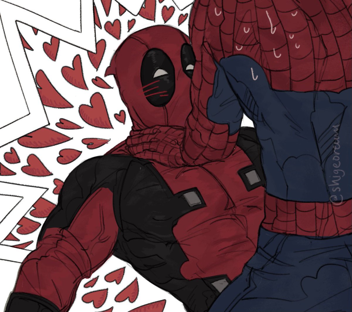shigeoreum's tweet photo. uh. spideypool... https://t.co/TfzufgOUB9