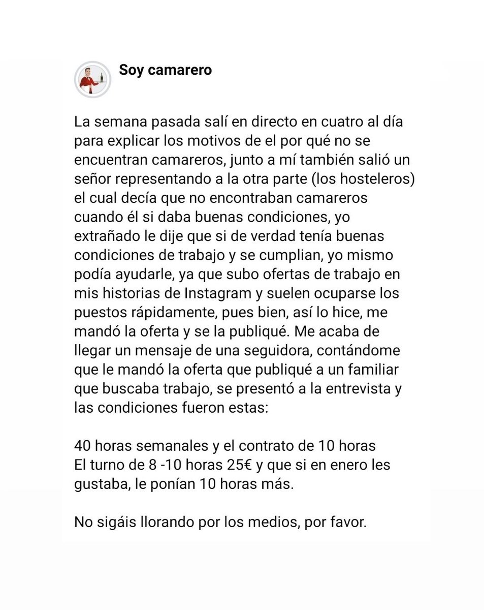 Soy Camarero (@soycamarero) on Twitter photo 