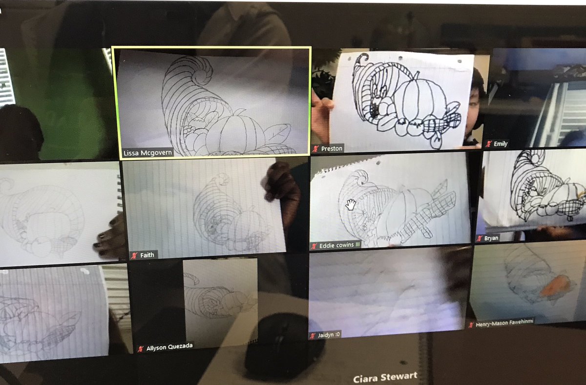 Cornucopia drawings! We are ready to celebrate the harvest! These fifth graders are so talented! <a href="/HumbleISD_DWE/">Deerwood Elementary</a>