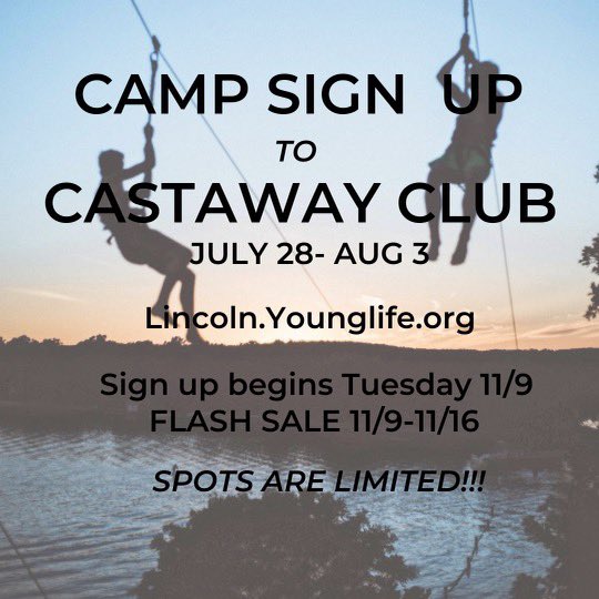 Club is tonight , 758 do t be late at Zion. And the flash sale for camp ends tonight so make sure and get signed up!