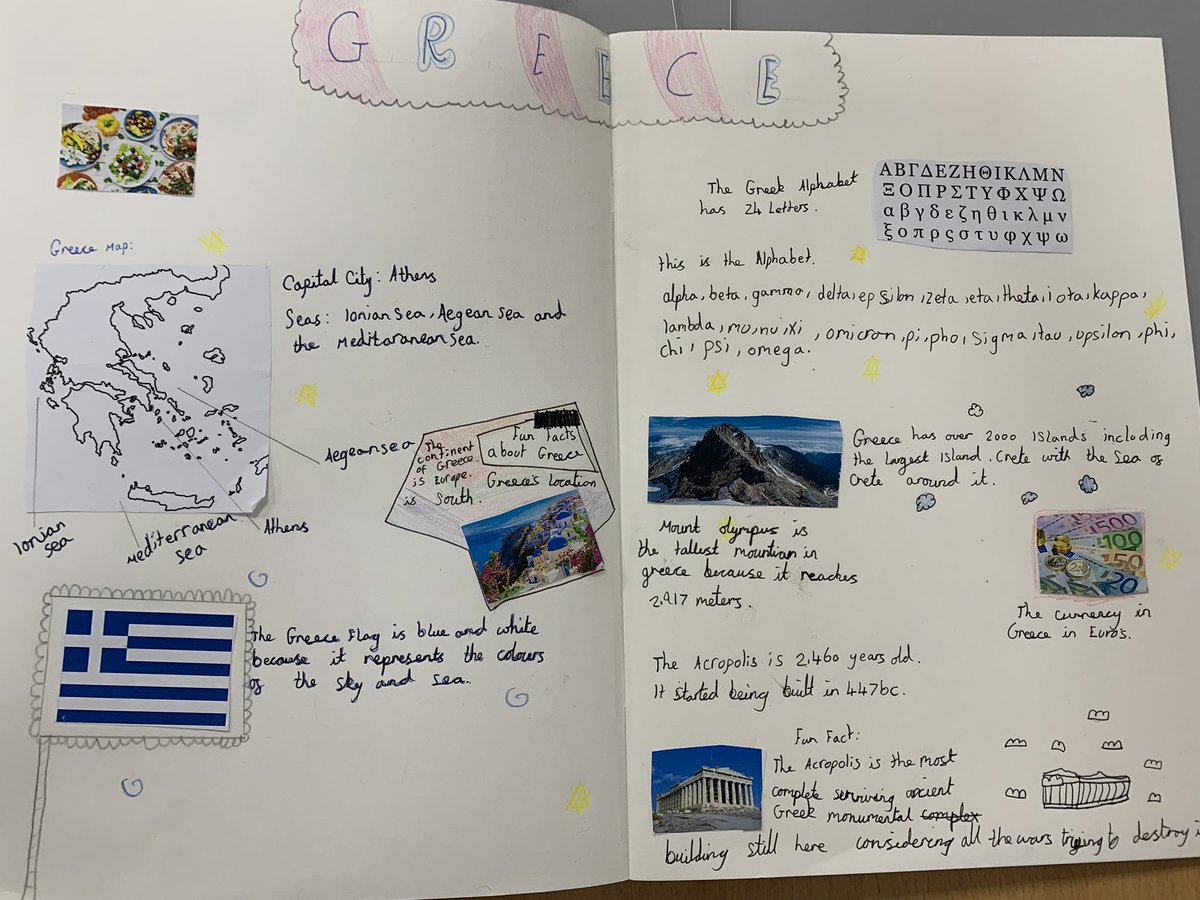 StBernardsep's tweet photo. Some great research about Greece from T4 🇬🇷🇬🇷🇬🇷 #stbgeography https://t.co/pHOgzvBagL