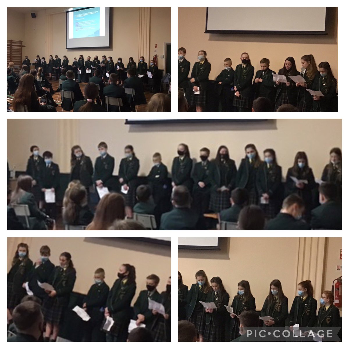Today, our anti bullying Ambasadóirí presented Assembly for #antibullyingweek2021 It was a very informative presentation with a key message - Kindness fuels kindness. #togetherwecandomore #kindness #corevalues