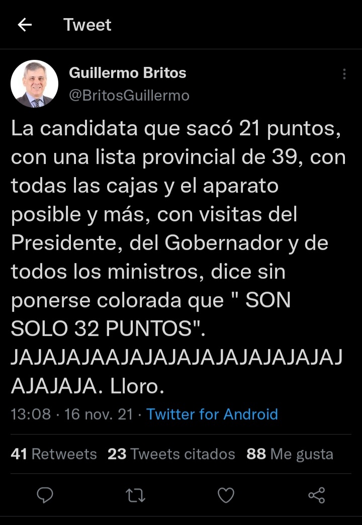 juansemastro's tweet photo. Guillermo Britos: ex comisario, abogado, dos veces elegido intendente (pensando en la tercera), moquhuense, cínico, hipócrita, mentiroso, extorsionador, violento, pelotudo e influencer. https://t.co/vbdZQsvemw