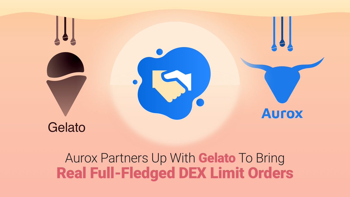 getaurox's tweet photo. Real on-chain executed limit ordering is now on Aurox!

With the help of our partnership with @gelatonetwork Aurox users will be able to execute DEX limit orders on @QuickswapDEX and soon @PancakeSwap on ANY pair, independent of whether there is a taker. https://t.co/NvDOmNoN8v