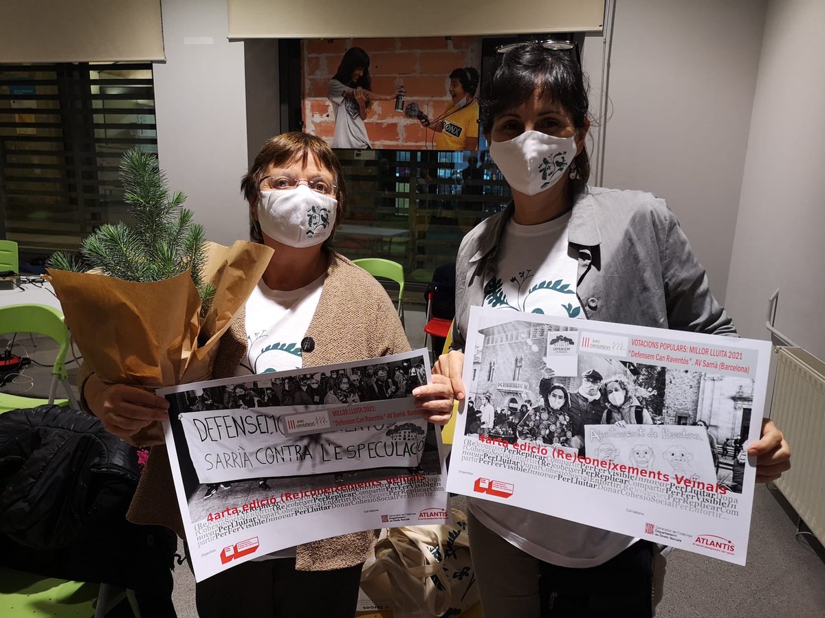 Defensem Can Raventós (<a href="/CanRaventos/">Defensem Can Raventós</a>) guanya el 1er premi del jurat i el de les votacions populars  a la millor lluita veïnal en la 4arta edició dels (Re)coneixements Veïnals 2021 que organitza la <a href="/CONFAVC/">confavc</a> #ReconeixementsVeïnals #DefensemCanRaventós #DefensemElsBarris