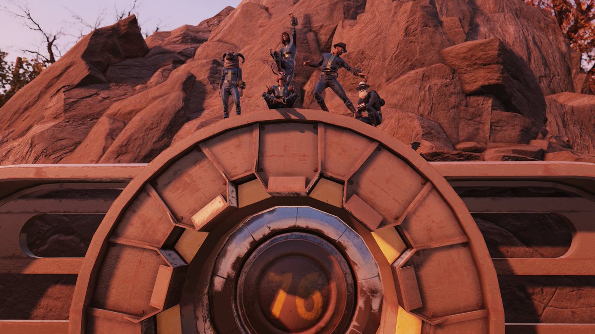 kwalidy's tweet photo. Three years later, our vault suits still fit! #76Meetup
@Fallout @76Photomode #Fallout76 #FO76 #PhotoMode #VirtualPhotography #VGPUnite #ThePhotoMode #Gametography https://t.co/JKqyCfhmks