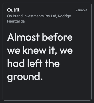 saiu a nova fonte que vai lavar a internet 

via <a href="/typewolf/">Typewolf</a> 

fonts.google.com/specimen/Outfit