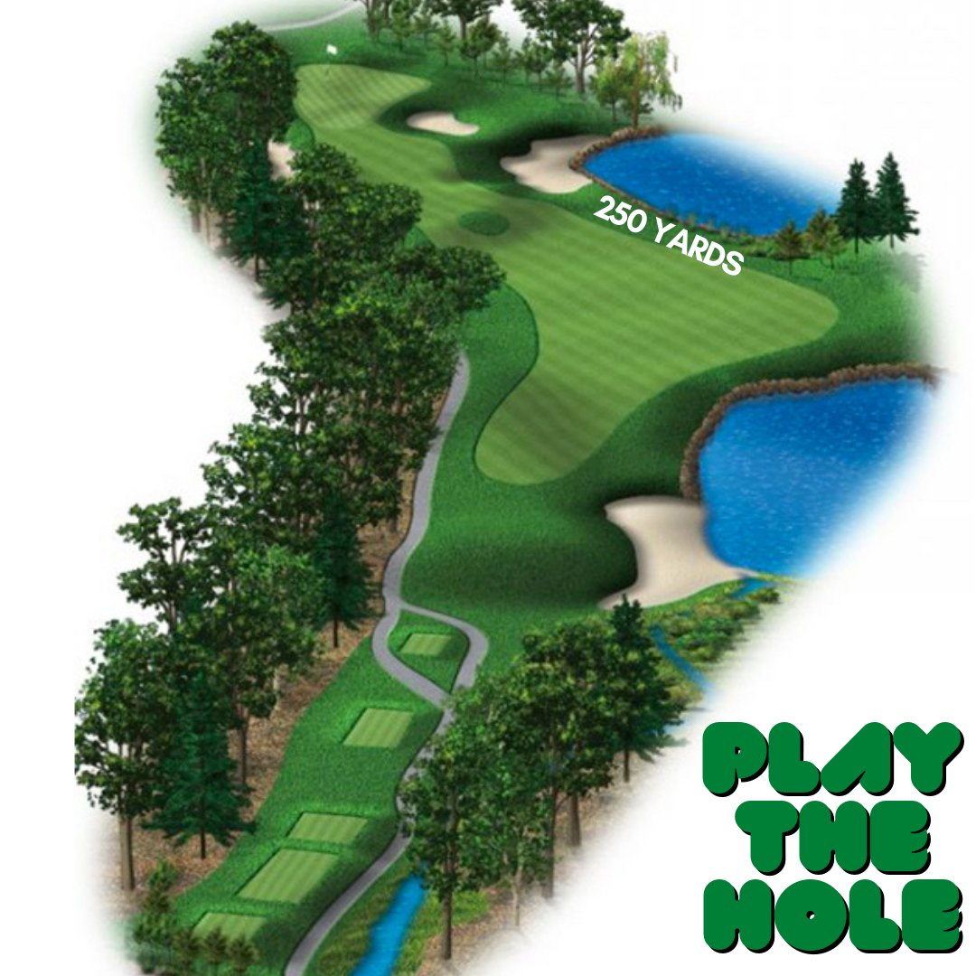 THPGolf's tweet photo. How Would You Play It?

250 to end of FW where water comes in. Trees are very high, cutting the corner could lead to trouble and there is a very thick rough patch in the middle of the fairway. Laying up straight ahead about 235 leaves you 185 into the back pin placement green. https://t.co/QehBy80YnJ
