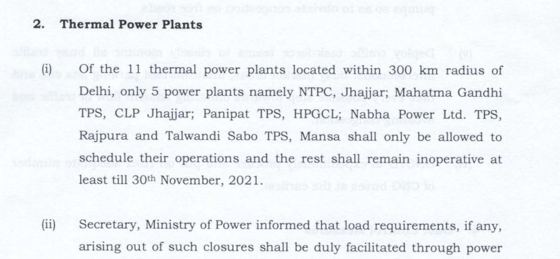 CBhattacharji's tweet photo. Breaking:
6 of 11 thermal power stations within 300 km of #Delhi to be closed till the end of the month one of several emergency steps to cut the capitalās āsevereā level of #AirPollution https://t.co/WFDdvFkW1z