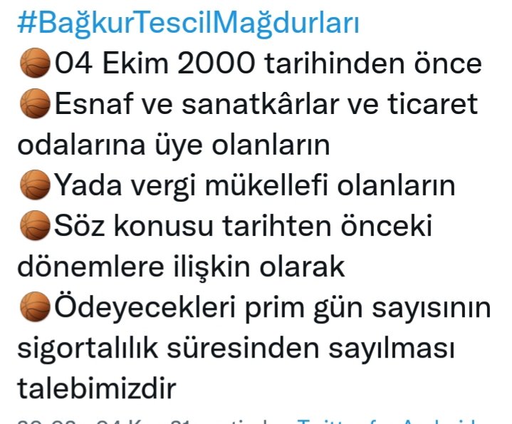 <a href="/trpresidency/">Presidency of the Republic of Türkiye</a> <a href="/RTErdogan/">Recep Tayyip Erdoğan</a> #BagkurTescilMagdurları