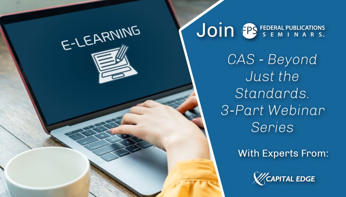 GovConExperts's tweet image. Join Federal Publications Seminars and our experts for a 𝟯-𝗣𝗮𝗿𝘁 𝗪𝗲𝗯𝗶𝗻𝗮𝗿 𝗦𝗲𝗿𝗶𝗲𝘀 on 𝗖𝗔𝗦 - 𝘽𝙚𝙮𝙤𝙣𝙙 𝙅𝙪𝙨𝙩 𝙩𝙝𝙚 𝙎𝙩𝙖𝙣𝙙𝙖𝙧𝙙𝙨.

🔸Sign-Up : bit.ly/30eJAMU

#govcon #govcontraining #govconexperts