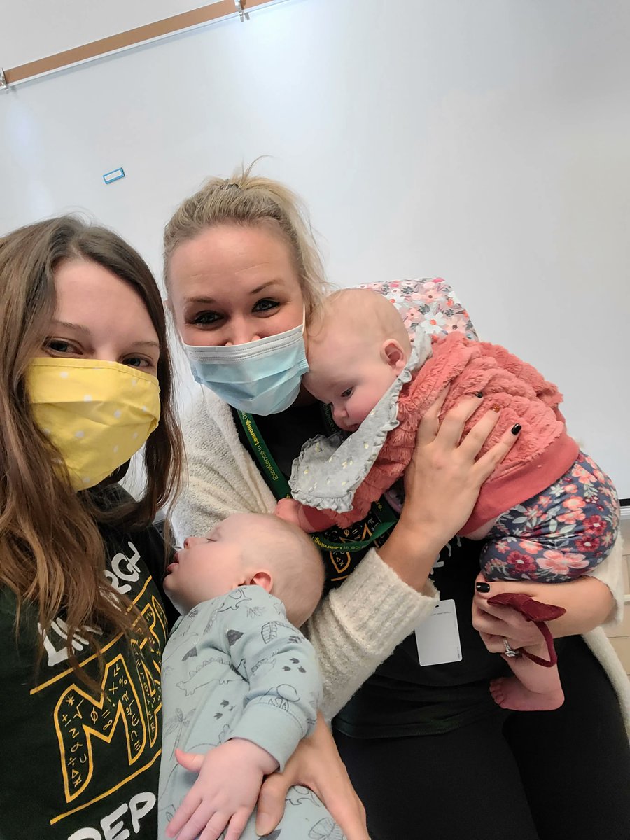 LHSFlyers's tweet photo. Child Development students had some special guests last week. Mrs. McGrath invited a few of our newest baby Flyers and their moms in for a first-hand look at life with a new baby. #BabyFlyerDevelopment https://t.co/BKlAgu9bK5
