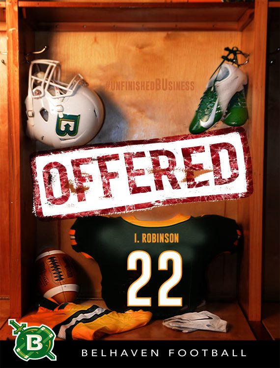 isaiah_DL2022's tweet photo. Blessed to receive an offer from the University of Belhaven!! @BelhavenFB @CoachStew_BU @ChadEadsOL @Coach_Firestone @RecruitTheDale https://t.co/KinOfBGpq9
