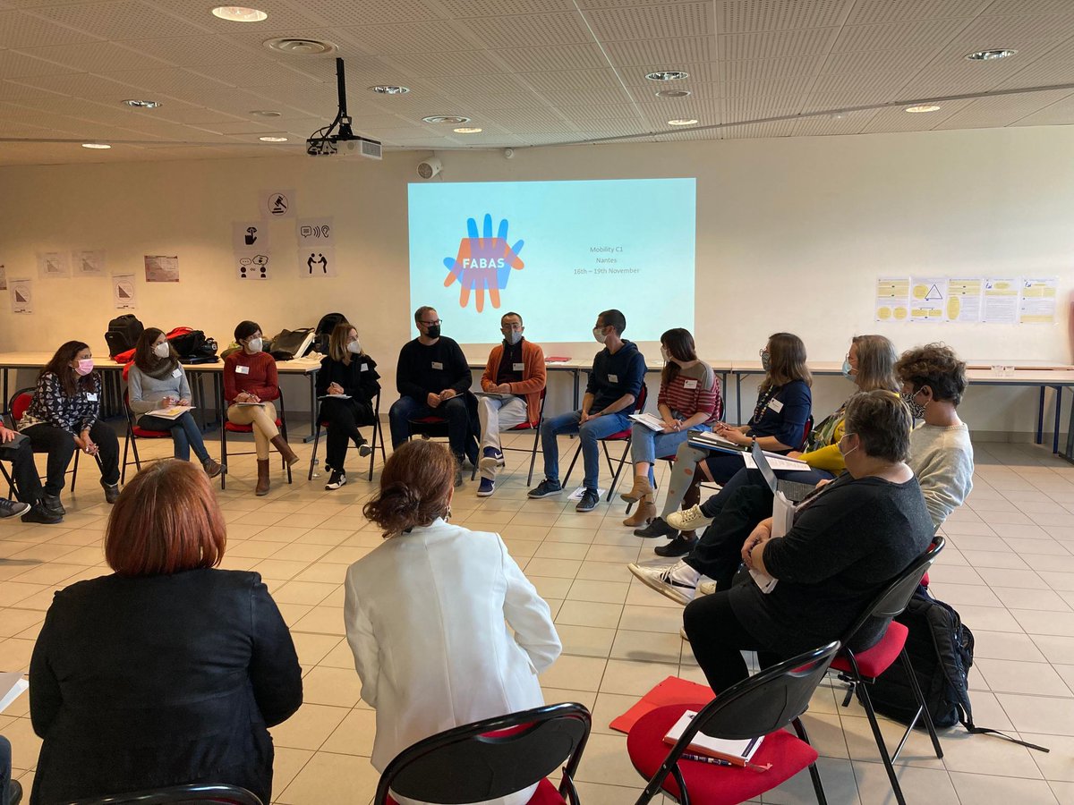 FabasProject's tweet photo. Finally the first mobility of FABAS project has happened ! Today with our european partners, we met and exchange on the topic of bullying ! We tackled Sentinelles program and shared concerned method ! Thanks @ErasmusplusJeun #FABAS #fightagainstbullying #europeanproject https://t.co/baTpQALusE