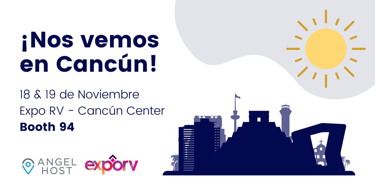 🇲🇽Cancun here we come!🌞 The Angel Host family is beyond excited to be part of this year's ExpoRV and get a chance to meet up with all of you. Drop by our booth or join the talks we'll be hosting on Thursday and Friday. We can't wait to see you there! 🌊😀