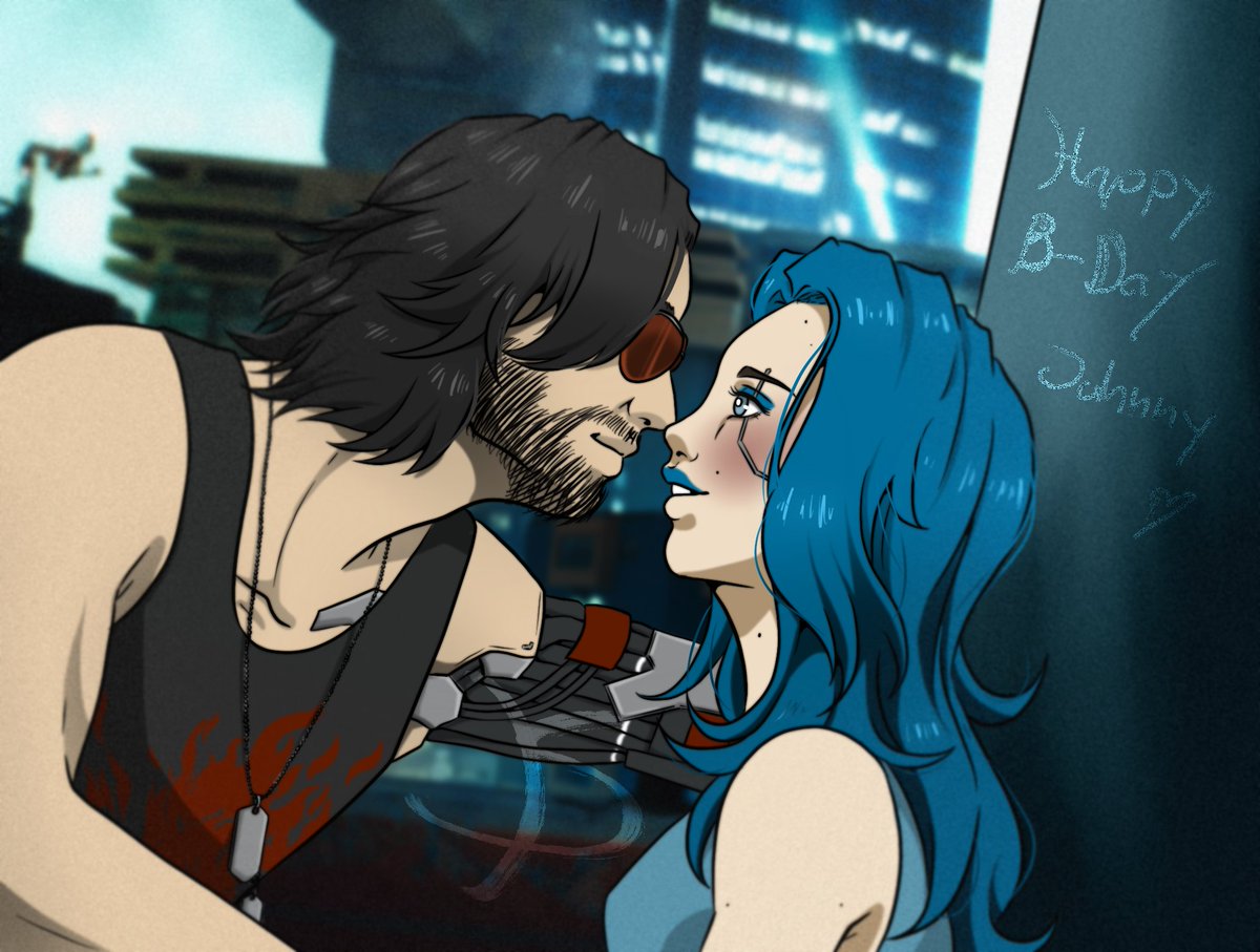 Kisuru1994's tweet photo. It's everyones favourite Rockerboy's birthday ♥
#JohnnySilverhand #Cyberpunk2077 #HappyBirthday https://t.co/zJT1k8F06a