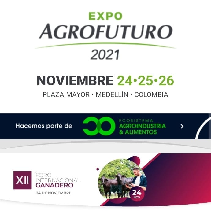 ACOGANAR's tweet photo. Separe su fecha desde el 24 al 26 de noviembre y acompañanos en #agrofuturo (Medellin), tendremos la 1er Subasta nacional regenerativa, exposición en el foro internacional ganadero, en los #agrotalks y un stand donde estaremos compartiendo con asociados e interesados!
#acoganar https://t.co/Ta8zVt1T57