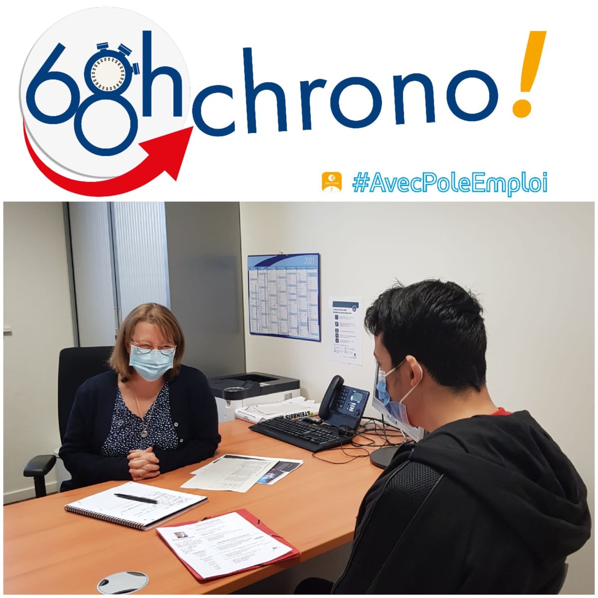 🔝[ 68h'Chrono Commerce et Artisanat ] ➡ Recrutements en cours d'une quinzaine de futurs employés spécialisés drive 🚘 avec le @poleemploi_GE de #Mulhouse Drouot au profit de <a href="/CarrefourRecrut/">Carrefour Recrute</a> 👏🤝