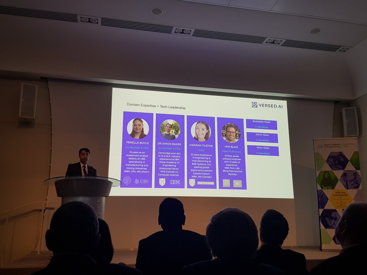 #HubMember Dr Simon Baker from <a href="/VersedAI/">Versed AI</a> pitches his innovation, that provides visibility of supply chains, identifying risks, boosting efficiency and supporting intelligent decision making: #HubShowcase