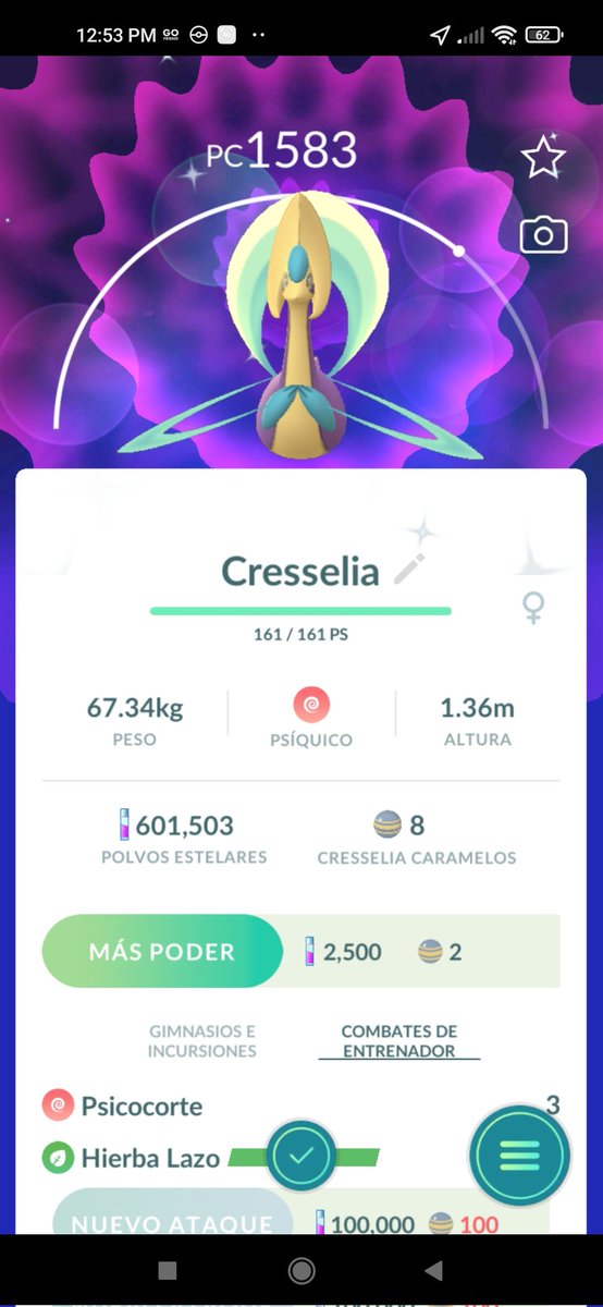 perroalgoritmo's tweet image. He capturado un #cresseliashiny #cresselia en Pokémon Go!!! 🥳 @NeludiaOficial