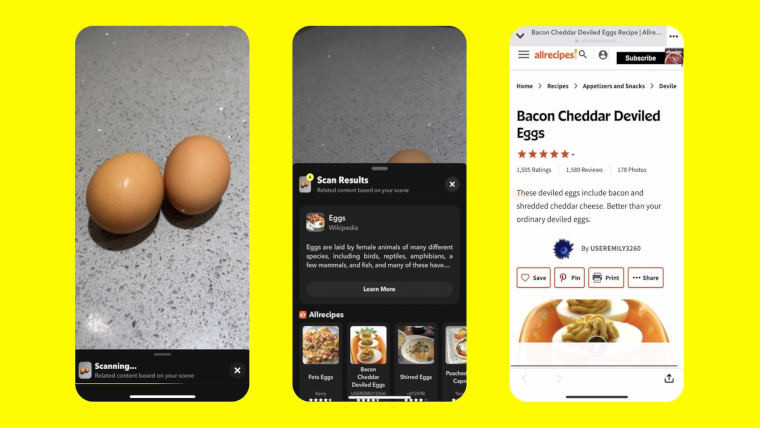 NeowinFeed's tweet image. Snapchat introduces recipe-finding tool called Food Scan #Snapchat #FoodScan neowin.net/news/snapchat-…