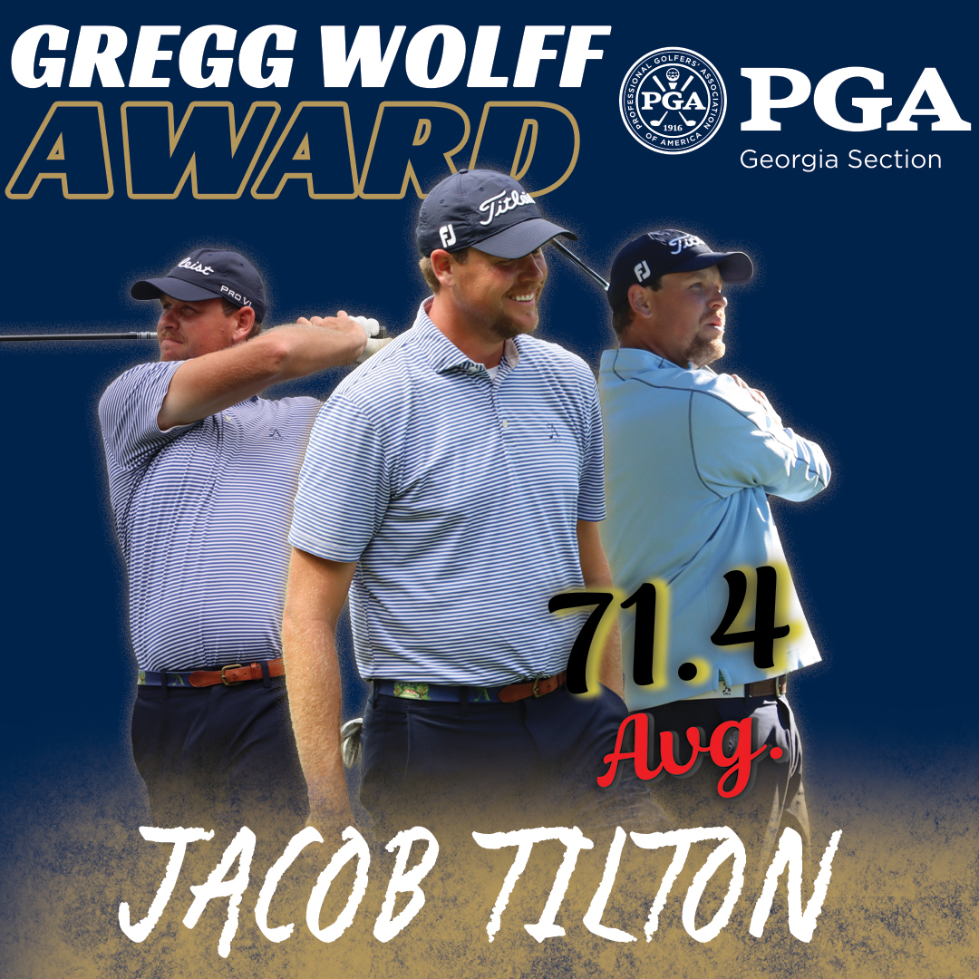 The '21 Gregg Wolff Award Winner is <a href="/TiltGolfer/">Jacob Tilton</a> of <a href="/AnsleyGC/">Ansley Golf Club</a>! This award is for the lowest stroke avg throughout the year. In the 6 events he averaged a 71.4 &amp; finished in the Top 3, 3 times! He also qualified for the National PGA Professional Championship @ Barton Creek in '22!