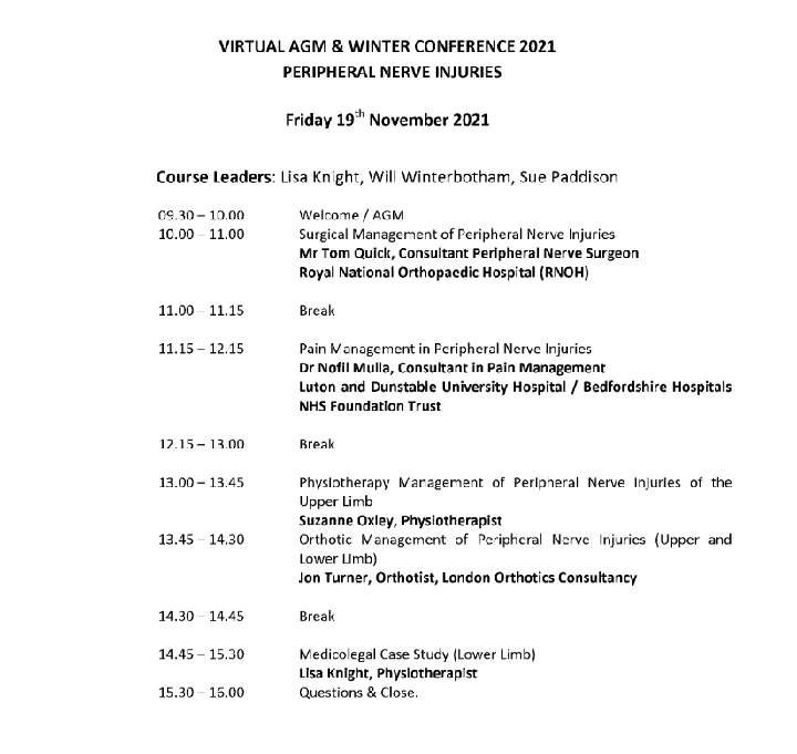 MLACP1's tweet photo. Peripheral nerve injuries is the theme at our winter conference on Friday 19th November 10am. Available to members £20 and non-members £70. Contact info@mlacp.org.uk to book. https://t.co/A4BML4m39b