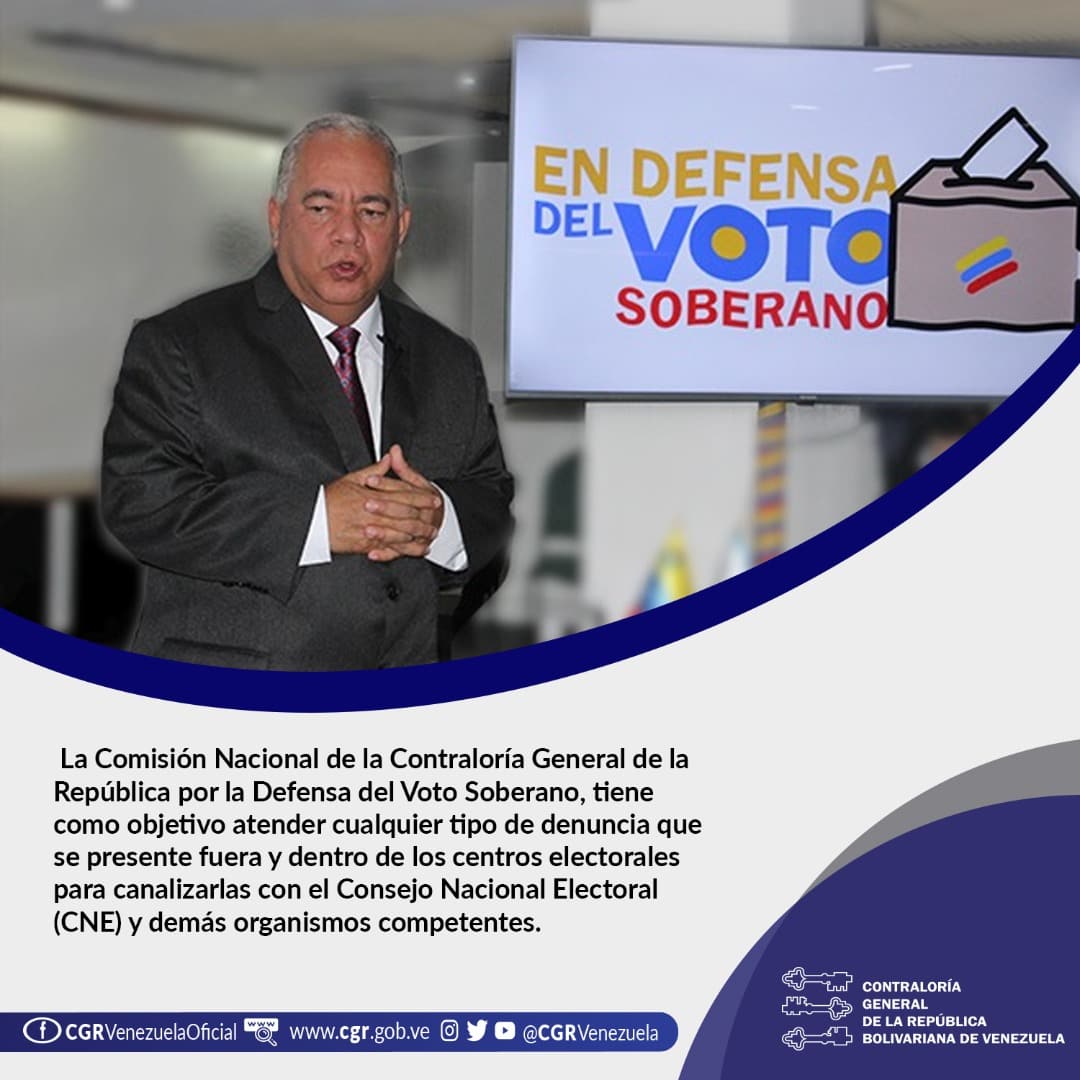 La #CGR, por la Defensa del Voto Soberano, activó 4.467 funcionarios, entre abogados y personal técnico para que apoyen en cada una de las gobernaciones y municipios, en el proceso de aclarar dudas y atender denuncias que se presenten de cara a las elecciones previstas el #21nov