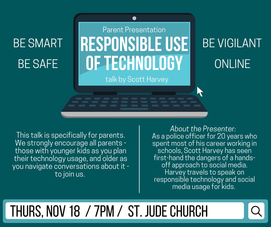 Today our Warriors in grades 6-8 welcomed Mr. Scott Harvey who shared his "IAMSOMEONE: RESPONSIBLE USE OF TECHNOLOGY" presentation. What an engaging and powerful message about the ways we choose to use technology to either help or hurt others. See info about parent session Thurs.