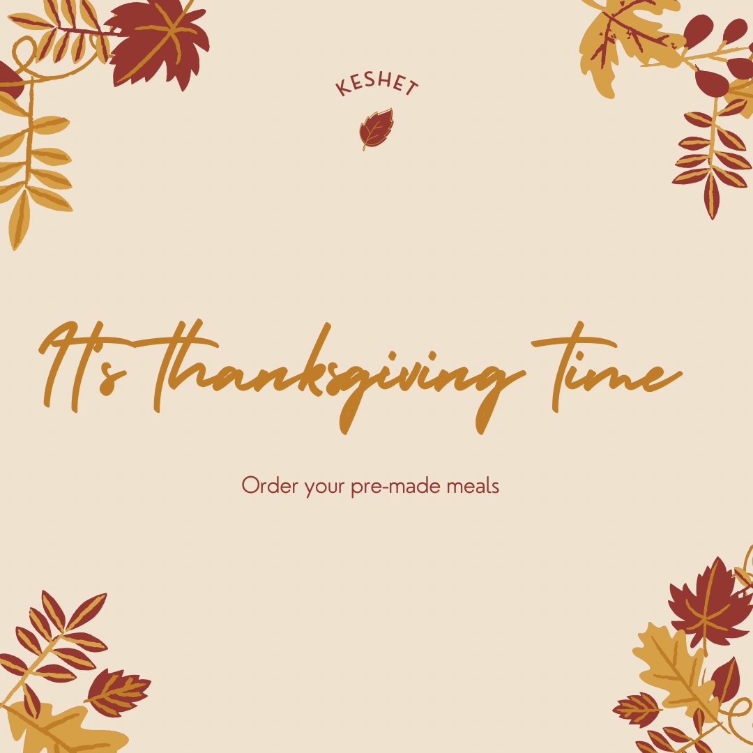 KeshetKitchen's tweet photo. We are offering pre-made Thanksgiving meals on Thanksgiving for your holiday celebration. Order yours!

https://t.co/oqpZ1w0FR8 https://t.co/DTv4NUDGZc