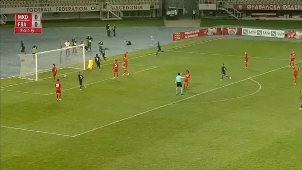 MacedonianFoot_'s tweet photo. 74' France U21 take the lead.

Can't say its not deserved but an unlucky goal to concede as Manev tries to block a ball across goal only to put the ball straight into Kalulu's path for a open goal.

🇲🇰0-1🇫🇷 #MKDFRA https://t.co/QfwP9Gl22F