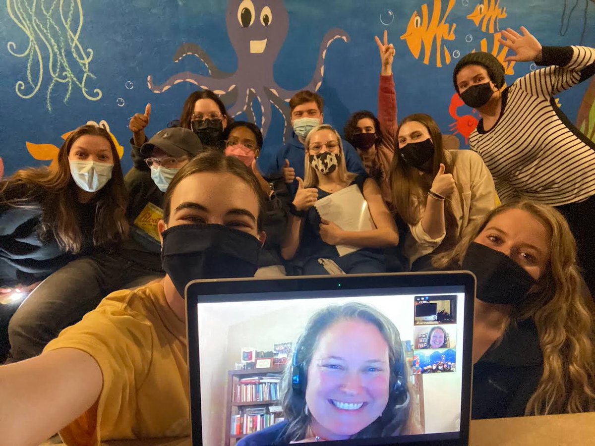 RLStrayerWrites's tweet photo. Happy #2pmwritersclub! I spoke with a delightful group of Oklahoma City University students last night who are doing the 1st production of the 2nd full-length play I ever wrote. Reminder: it's never too late for your work to find the right people! #writerslife #amwriting #newplay https://t.co/OiRmxA6LWJ