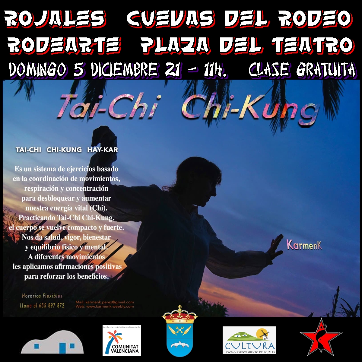 JuanElAvispero's tweet photo. El Domingo 5 de Diciembre en el #RodeArte de las #CuevasdelRodeo en #Rojales, arrancamos la mañana con una clase de Chi-Kung / Tai-Chi, porque se necesita toda la energía y vitalidad para saborear el Arte que resuma por cada rincón de este "Barrio Troglodita". @Santypop2 #Arte https://t.co/yyuvAdo53n