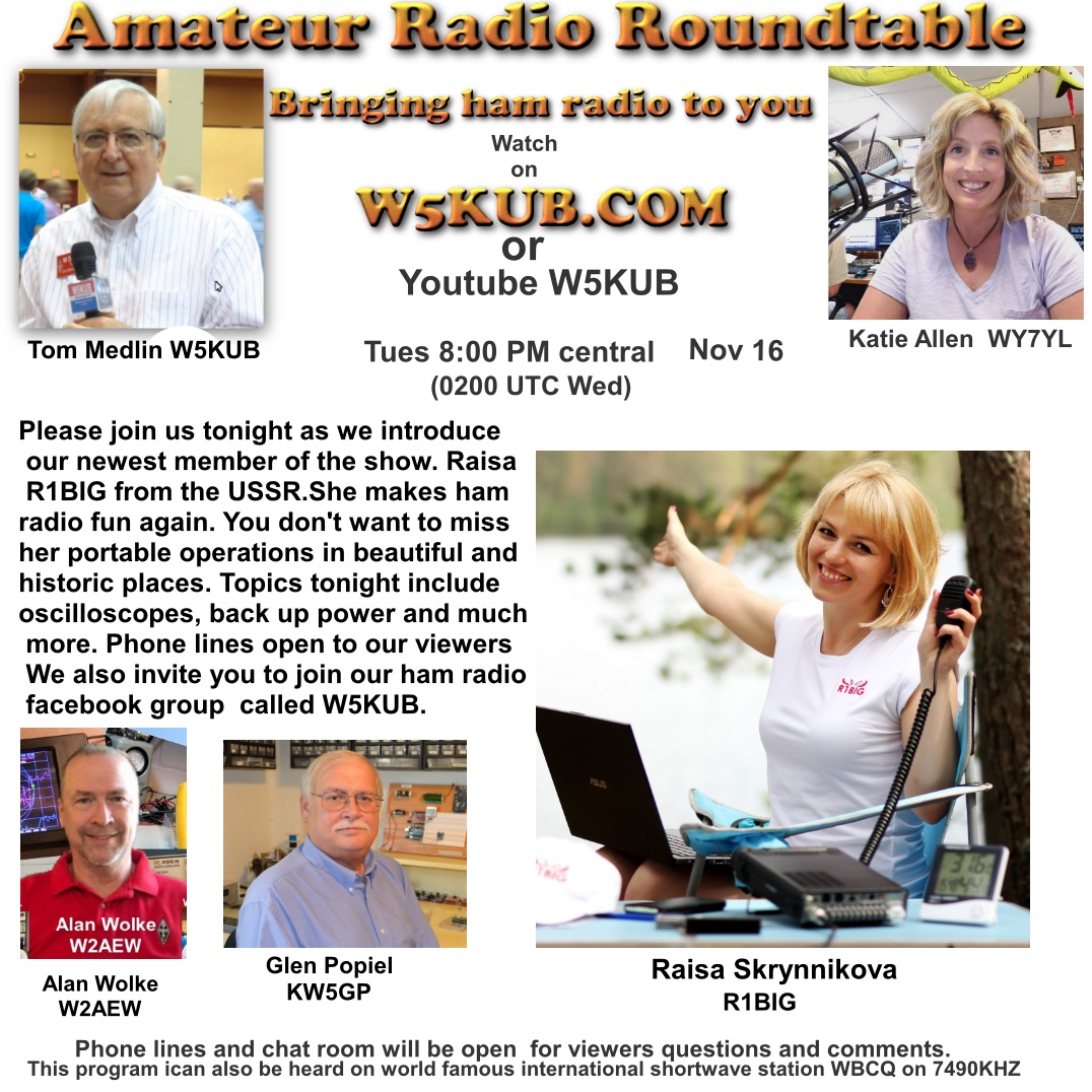 w5kub's tweet photo. Live #hamradio tonight. Raisa R1BIG joins the team tonight. Its going to be ham fun. @dx_world @arrl #iota #amsat #dxinformation https://t.co/vHzJLCBRLW