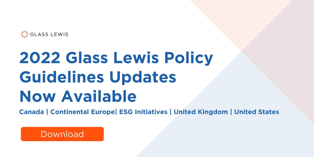 CGIGlassLewis's tweet photo. Stay up to date with the newly published 2022 voting guidelines we apply to each international market!

Read more here: https://t.co/bsU9gVMFLv

#esg #corpgov #policy https://t.co/J6AhWEZNwh