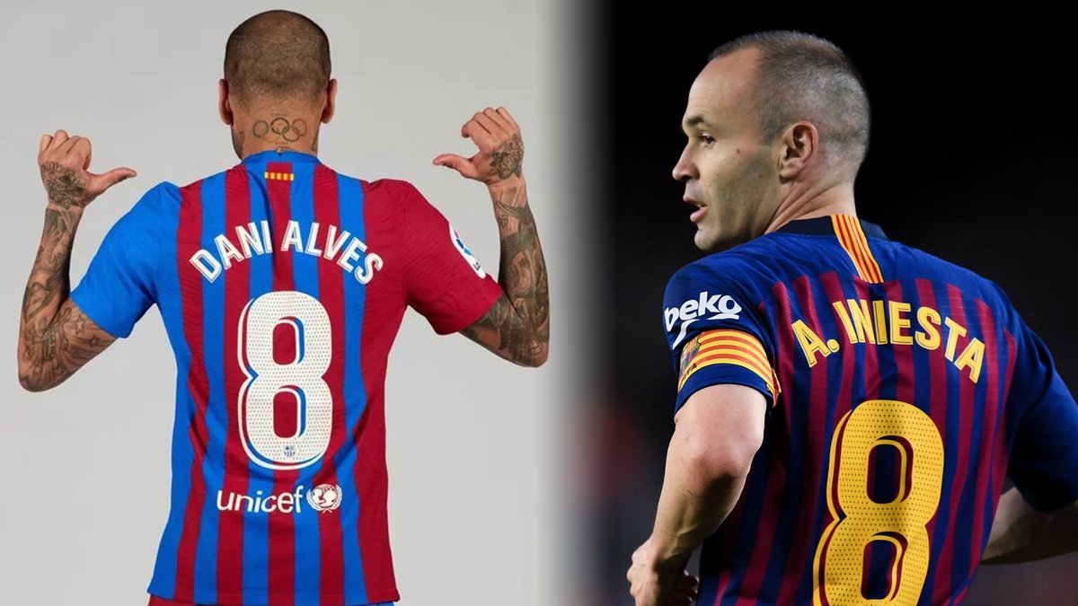footvisual's tweet photo. 8⃣ Dani Alves hereda el dorsal '8' de Andrés Iniesta. Este es el primer fichaje de la era Xavi. Mañana miércoles será la presentación.

🔵🔴 ¿Es un fichaje acertado?

⚽️ ¡Entra en https://t.co/M0uCLc6aQH y opina!

#danialves #iniesta #xavi #barça #dorsal #fichaje #football https://t.co/fMbhP5Wky6