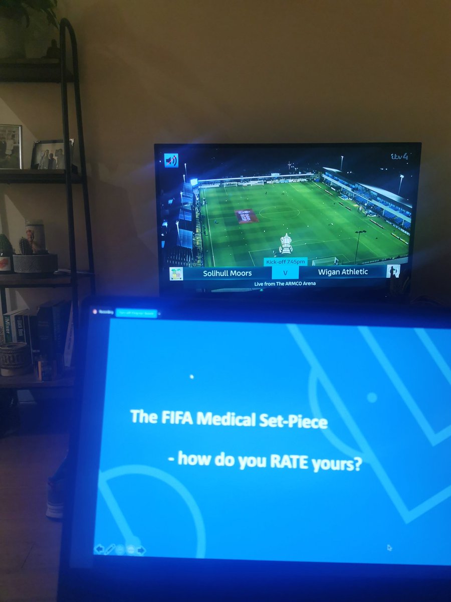 FrancisPicks's tweet photo. A real fixture clash. Wigan replay or sudden pitchside cardiac arrest seminar. A @drjtobin fest. https://t.co/hIwq4YIOw3